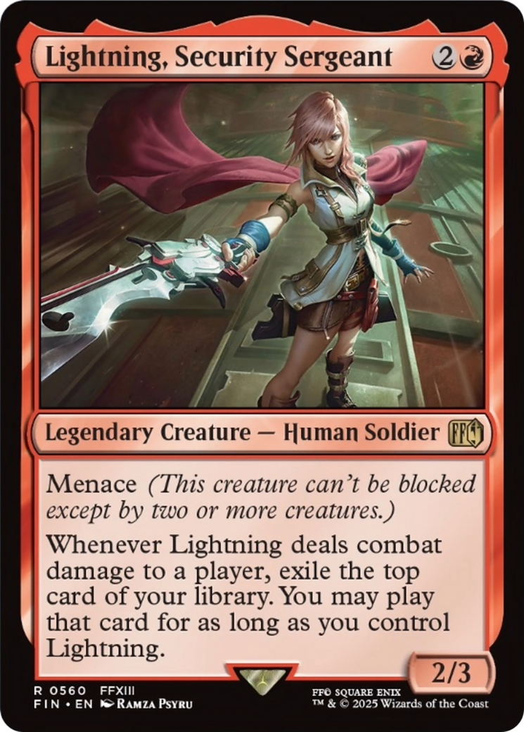 Lightning, Security Sergeant [FINAL FANTASY] | Dumpster Cat Games