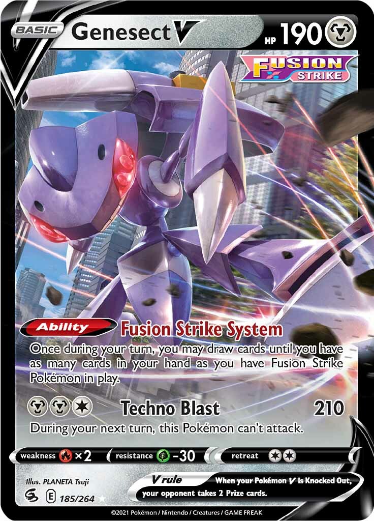Genesect V (185/264) [Sword & Shield: Fusion Strike] | Dumpster Cat Games