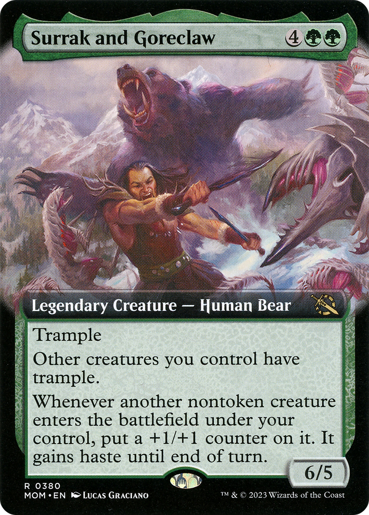 Surrak and Goreclaw (Extended Art) [March of the Machine] | Dumpster Cat Games