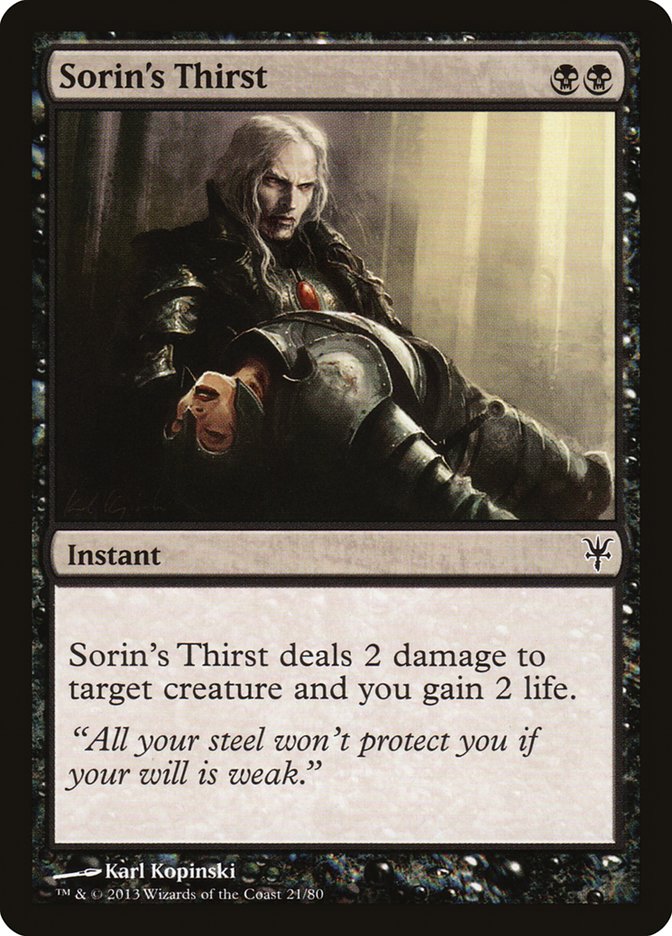 Sorin's Thirst [Duel Decks: Sorin vs. Tibalt] | Dumpster Cat Games
