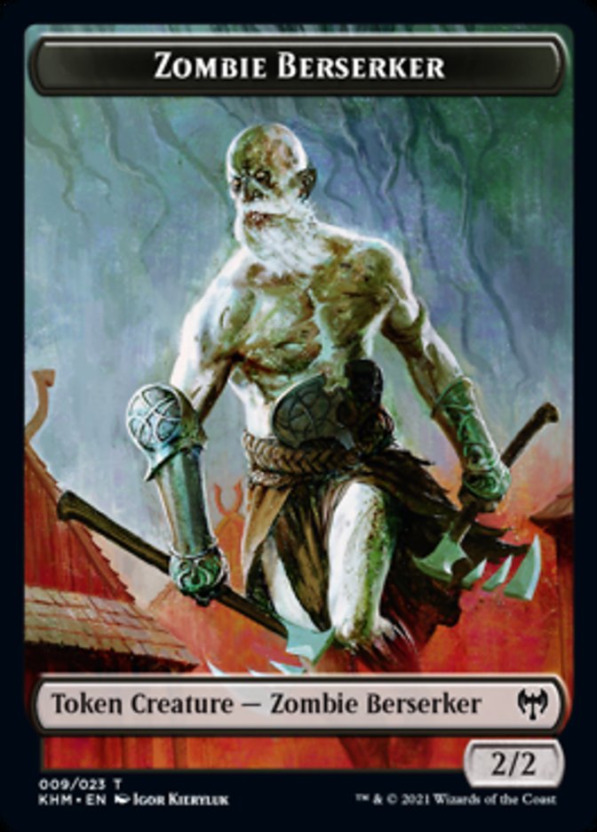 Zombie Berserker Token [Kaldheim Tokens] | Dumpster Cat Games