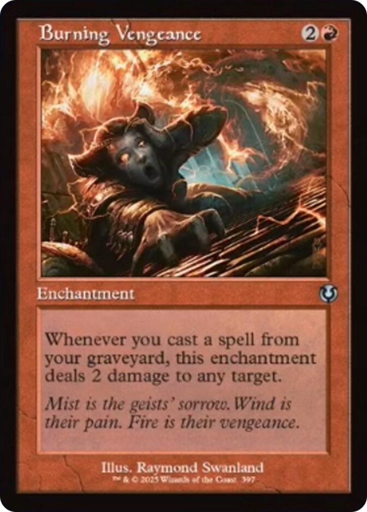 Burning Vengeance (Retro Frame) [Innistrad Remastered] | Dumpster Cat Games