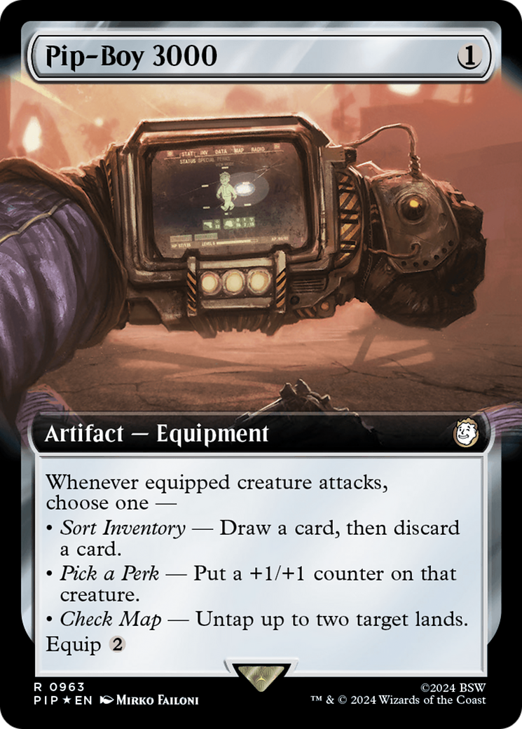 Pip-Boy 3000 (Extended Art) (Surge Foil) [Fallout] | Dumpster Cat Games