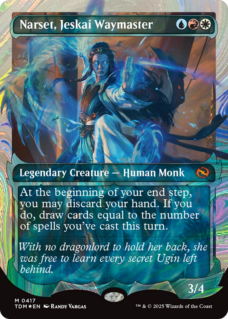 Narset, Jeskai Waymaster (Showcase) (Halo Foil) [Tarkir: Dragonstorm] | Dumpster Cat Games