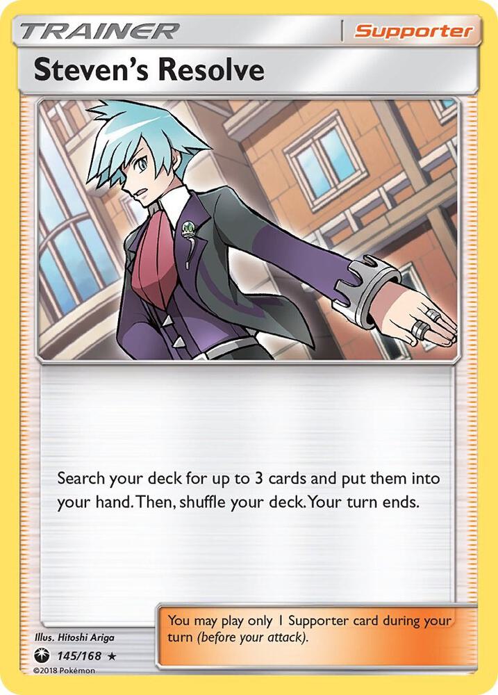 Steven's Resolve (145/168) [Sun & Moon: Celestial Storm] | Dumpster Cat Games