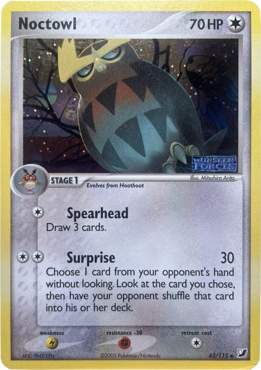 Noctowl (43/115) (Stamped) [EX: Unseen Forces] | Dumpster Cat Games
