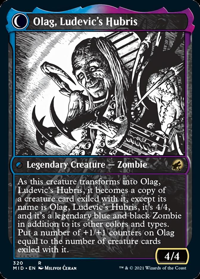 Ludevic, Necrogenius // Olag, Ludevic's Hubris (Showcase Eternal Night) [Innistrad: Midnight Hunt] | Dumpster Cat Games