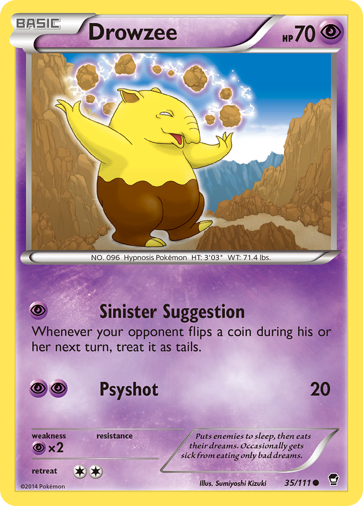 Drowzee (35/111) [XY: Furious Fists] | Dumpster Cat Games