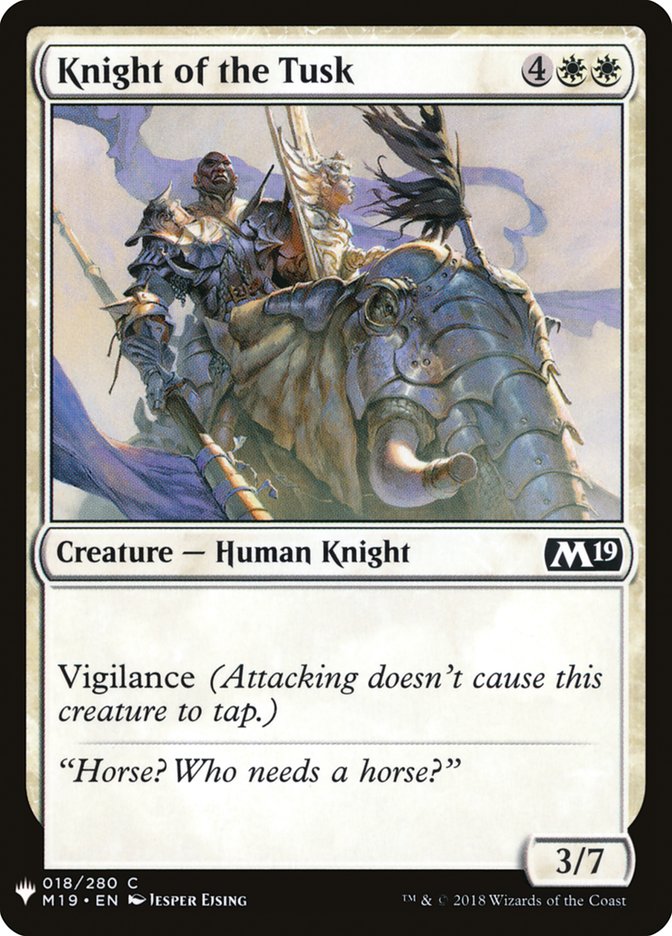 Knight of the Tusk [Mystery Booster] | Dumpster Cat Games