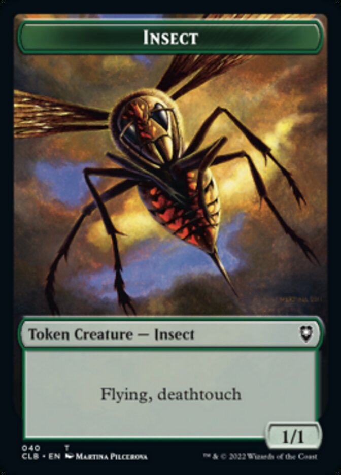 Wolf // Insect Double-Sided Token [Commander Legends: Battle for Baldur's Gate Tokens] | Dumpster Cat Games