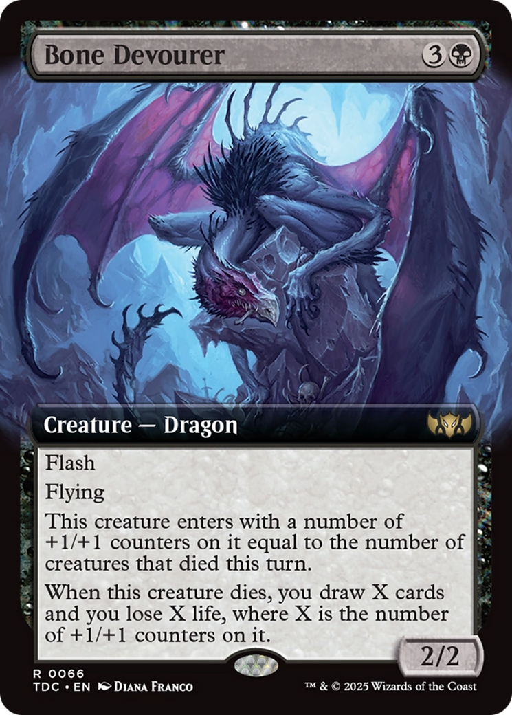 Bone Devourer (Extended Art) [Tarkir: Dragonstorm Commander] | Dumpster Cat Games
