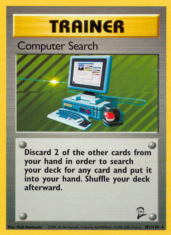 Computer Search (101/130) [Base Set 2] | Dumpster Cat Games