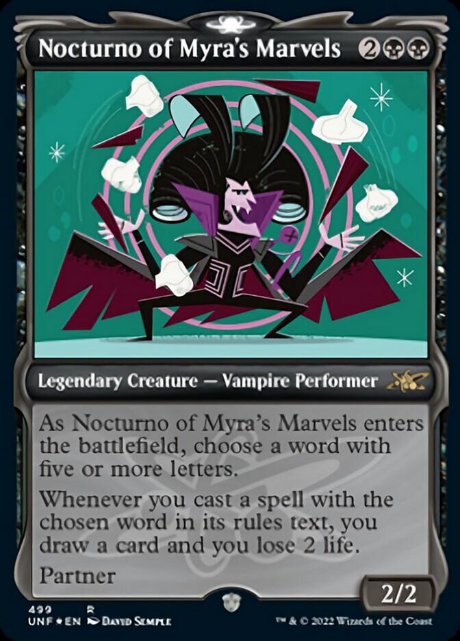 Nocturno of Myra's Marvels (Showcase) (Galaxy Foil) [Unfinity] | Dumpster Cat Games