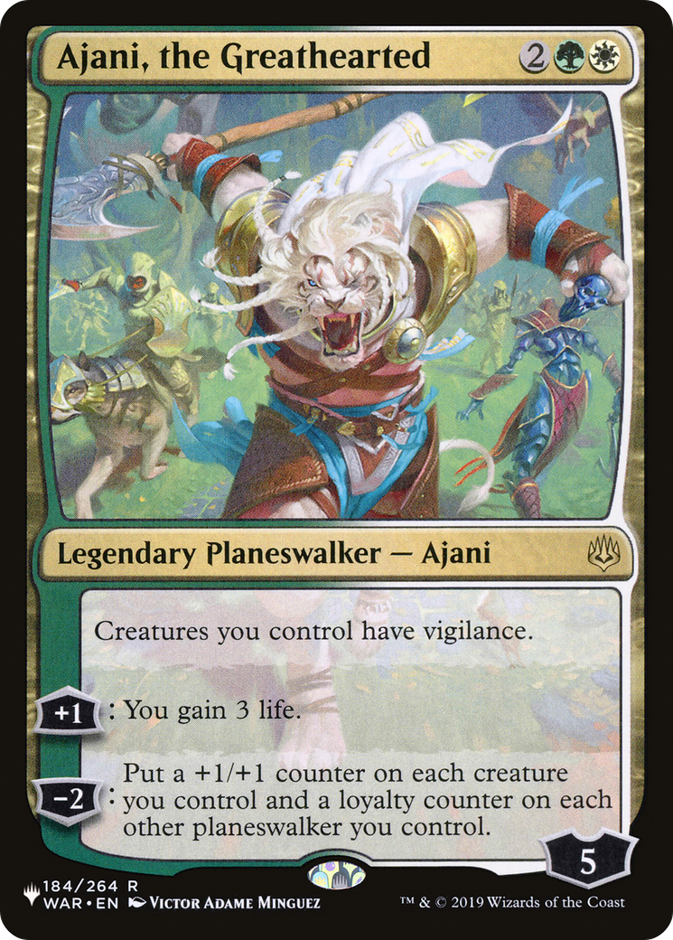 Ajani, the Greathearted [The List] | Dumpster Cat Games