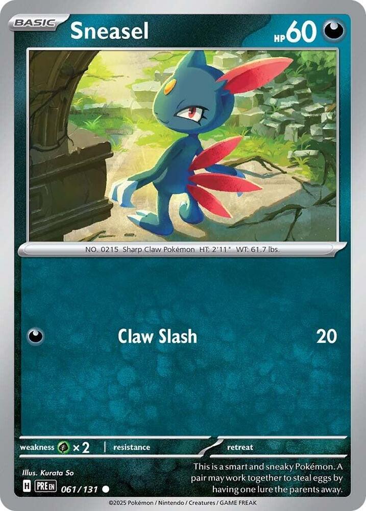 Sneasel (061/131) [Scarlet & Violet: Prismatic Evolutions] | Dumpster Cat Games