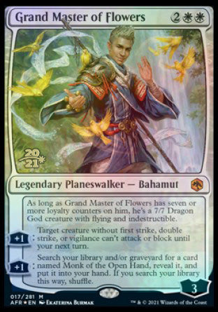 Grand Master of Flowers [Dungeons & Dragons: Adventures in the Forgotten Realms Prerelease Promos] | Dumpster Cat Games
