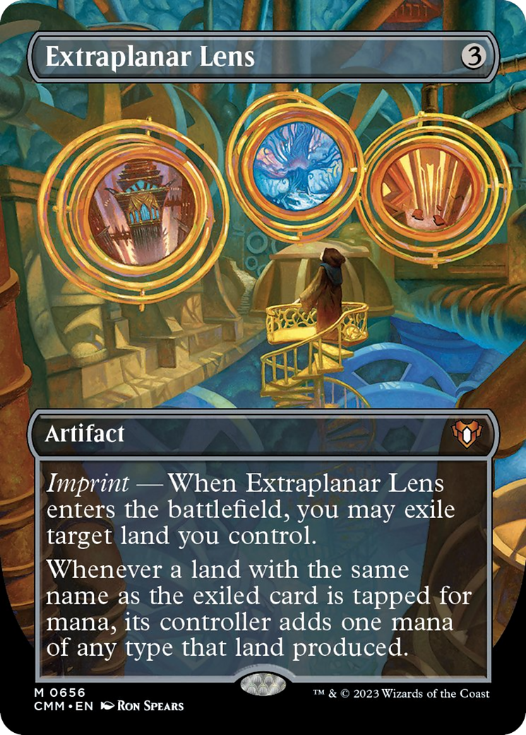 Extraplanar Lens (Borderless Alternate Art) [Commander Masters] | Dumpster Cat Games