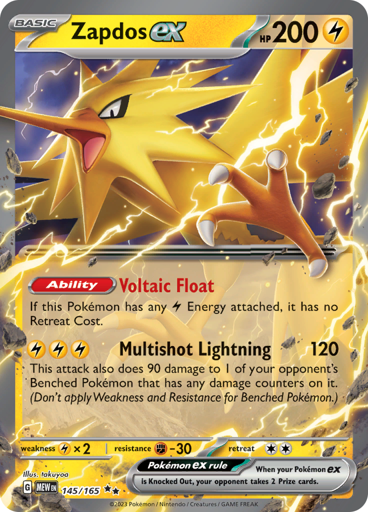 Zapdos ex (145/165) [Scarlet & Violet 151] | Dumpster Cat Games