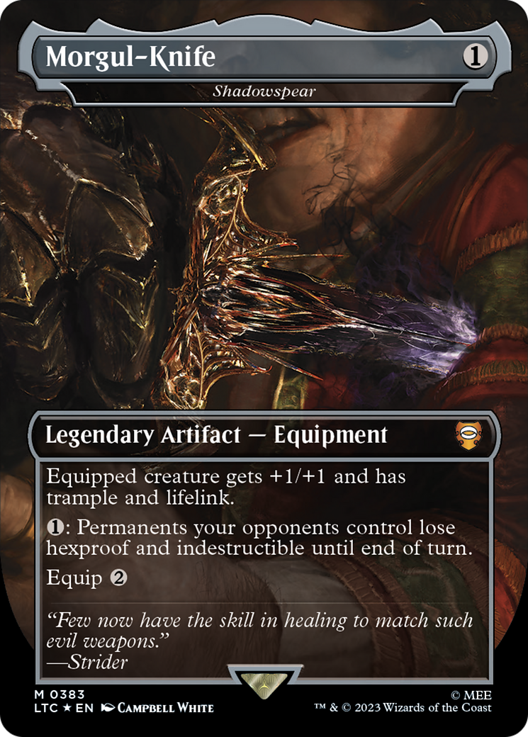 Morgul-Knife - Shadowspear (Surge Foil) [The Lord of the Rings: Tales of Middle-Earth Commander] | Dumpster Cat Games