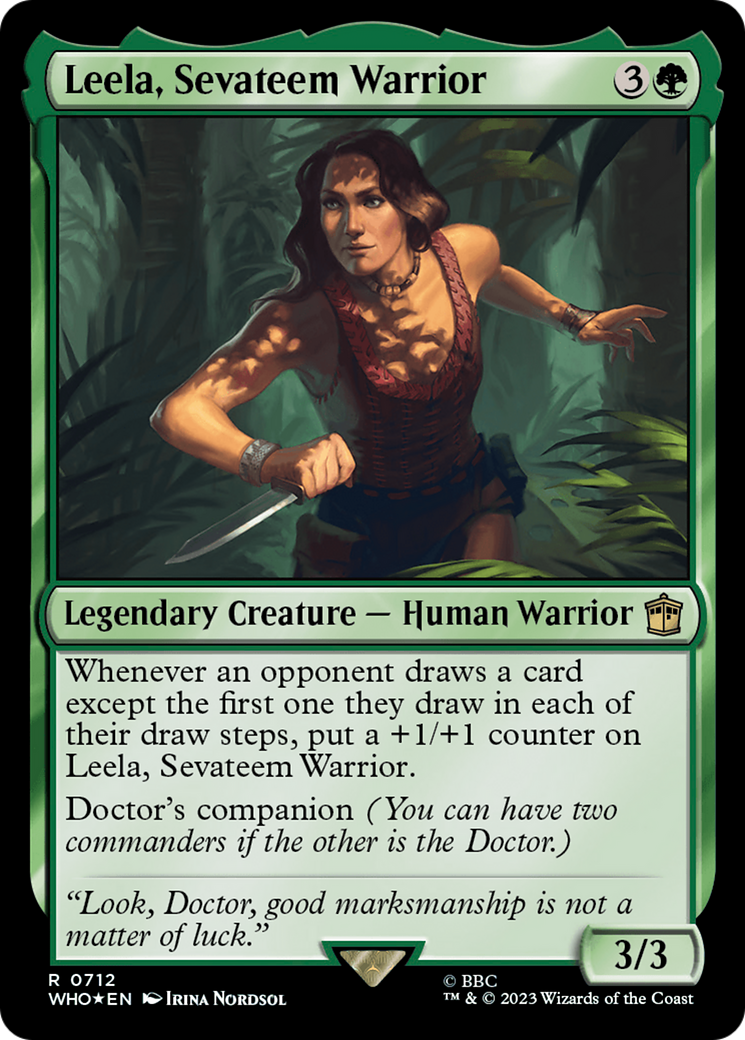 Leela, Sevateem Warrior (Surge Foil) [Doctor Who] | Dumpster Cat Games