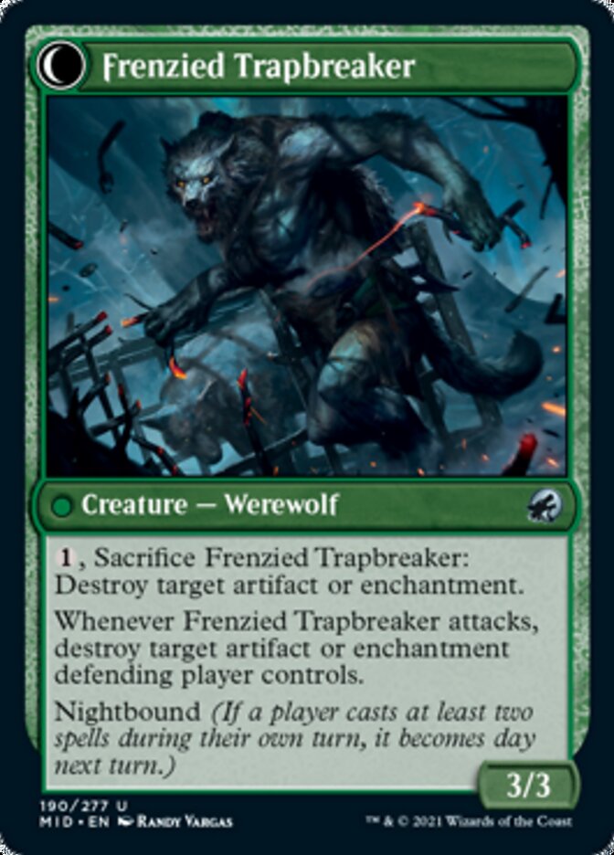 Outland Liberator // Frenzied Trapbreaker [Innistrad: Midnight Hunt] | Dumpster Cat Games