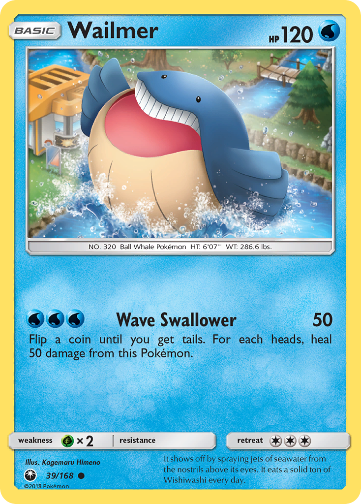 Wailmer (39/168) [Sun & Moon: Celestial Storm] | Dumpster Cat Games
