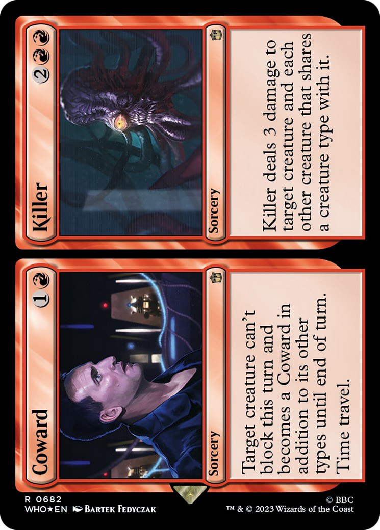 Coward // Killer (Surge Foil) [Doctor Who] | Dumpster Cat Games