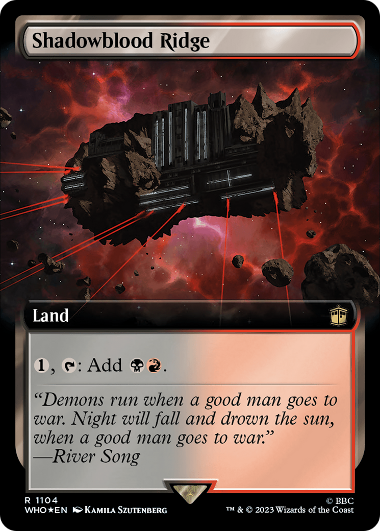 Shadowblood Ridge (Extended Art) (Surge Foil) [Doctor Who] | Dumpster Cat Games