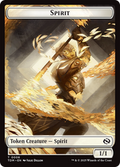 Spirit (0006) // Spirit (0007) Double-Sided Token [Tarkir: Dragonstorm Tokens] | Dumpster Cat Games