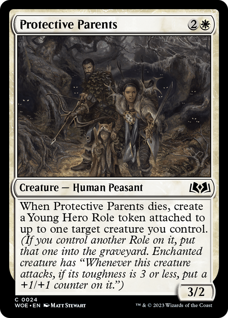 Protective Parents [Wilds of Eldraine] | Dumpster Cat Games