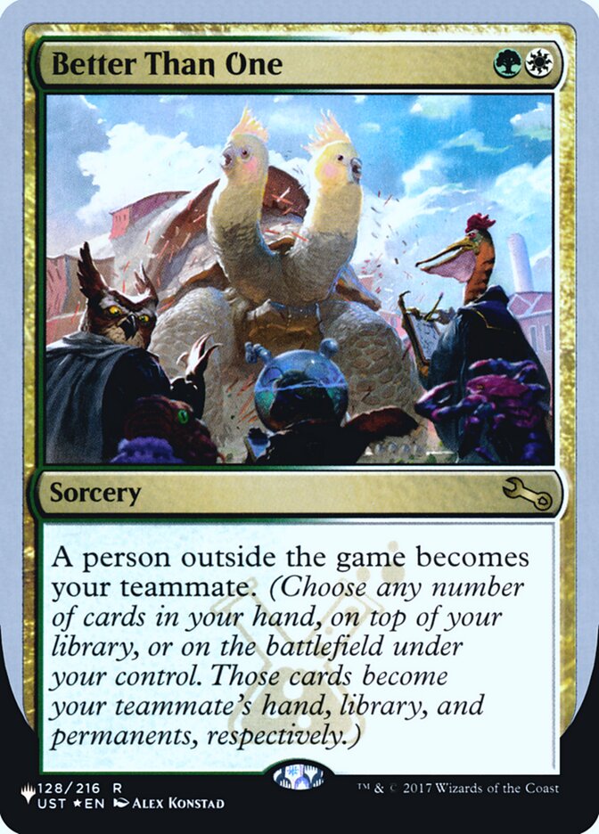 Better Than One (Unfinity Foil Edition) [The List] | Dumpster Cat Games