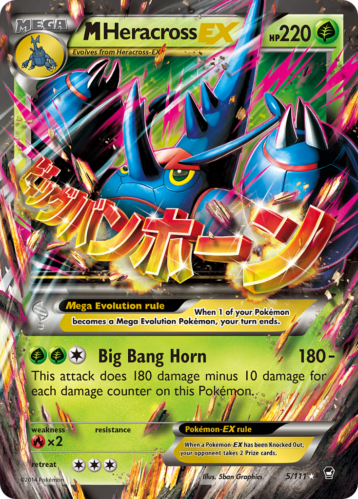 M Heracross EX (5/111) [XY: Furious Fists] | Dumpster Cat Games