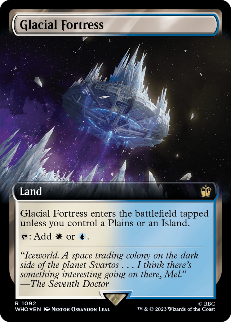 Glacial Fortress (Extended Art) (Surge Foil) [Doctor Who] | Dumpster Cat Games