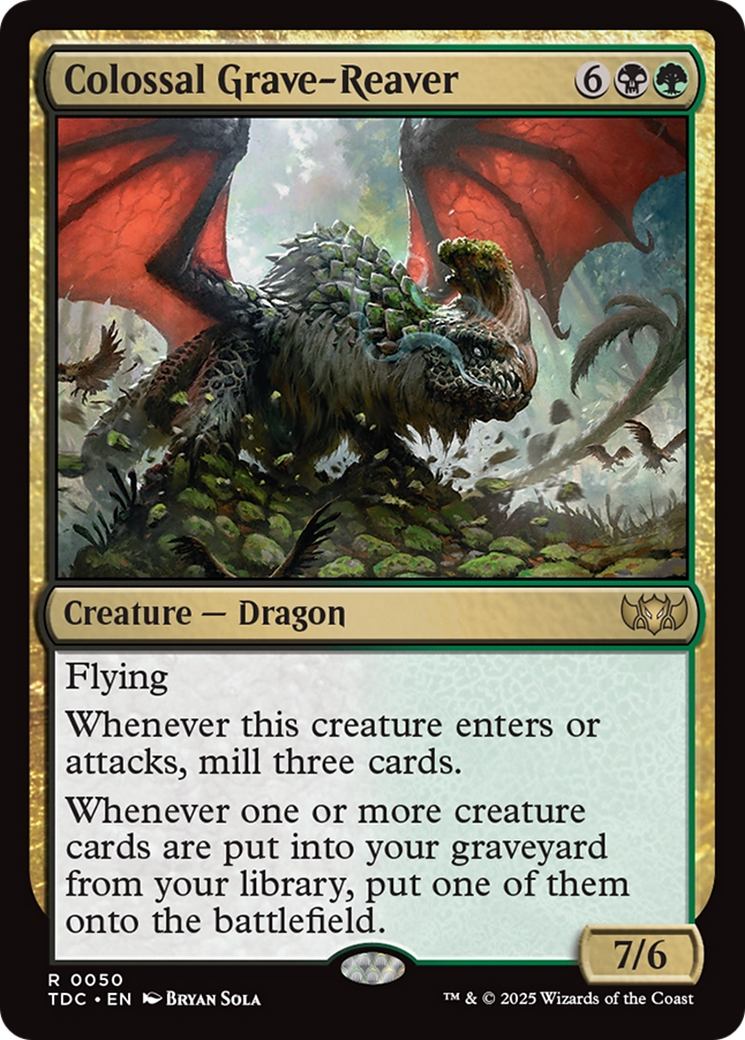 Colossal Grave-Reaver [Tarkir: Dragonstorm Commander] | Dumpster Cat Games
