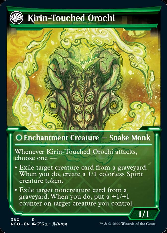 Teachings of the Kirin // Kirin-Touched Orochi (Showcase Soft Glow) [Kamigawa: Neon Dynasty] | Dumpster Cat Games