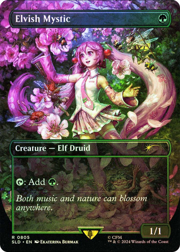 Elvish Mystic (0805) (Rainbow Foil) [Secret Lair Drop Series] | Dumpster Cat Games