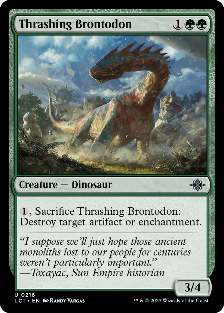 Thrashing Brontodon [The Lost Caverns of Ixalan] | Dumpster Cat Games