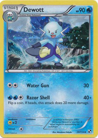 Dewott (29/114) (Cracked Ice Holo) [Black & White: Base Set] | Dumpster Cat Games