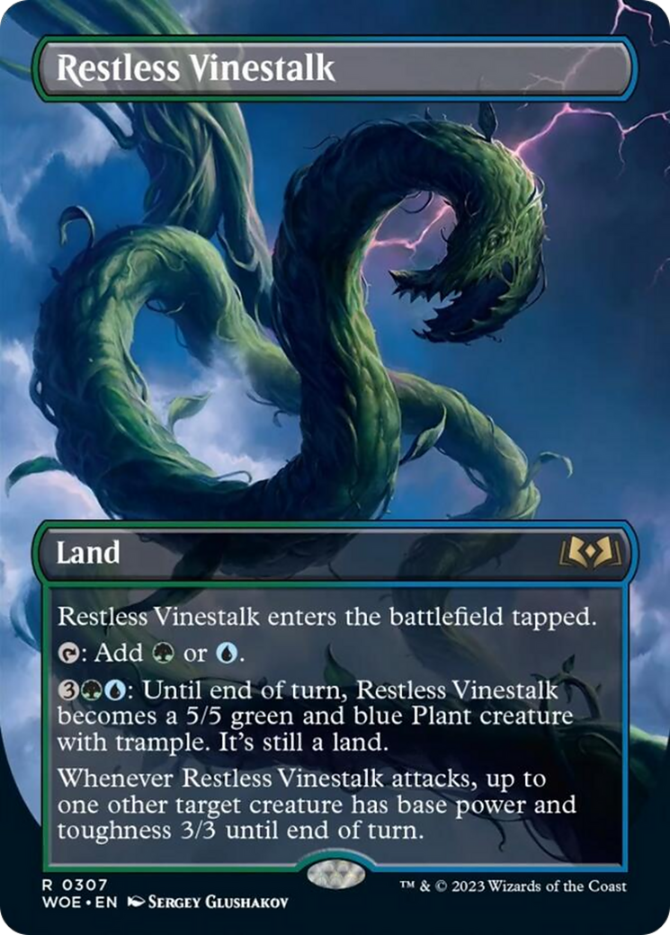 Restless Vinestalk (Borderless) [Wilds of Eldraine] | Dumpster Cat Games