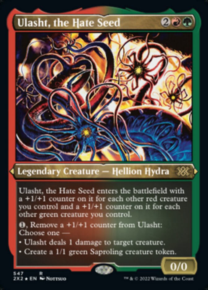 Ulasht, the Hate Seed (Foil Etched) [Double Masters 2022] | Dumpster Cat Games