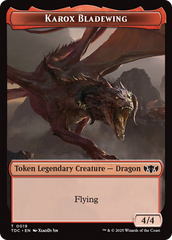 Karox Bladewing // Copy Double-Sided Token [Tarkir: Dragonstorm Commander Tokens] | Dumpster Cat Games