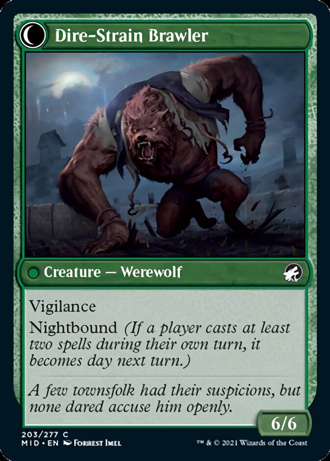Tireless Hauler // Dire-Strain Brawler [Innistrad: Midnight Hunt] | Dumpster Cat Games