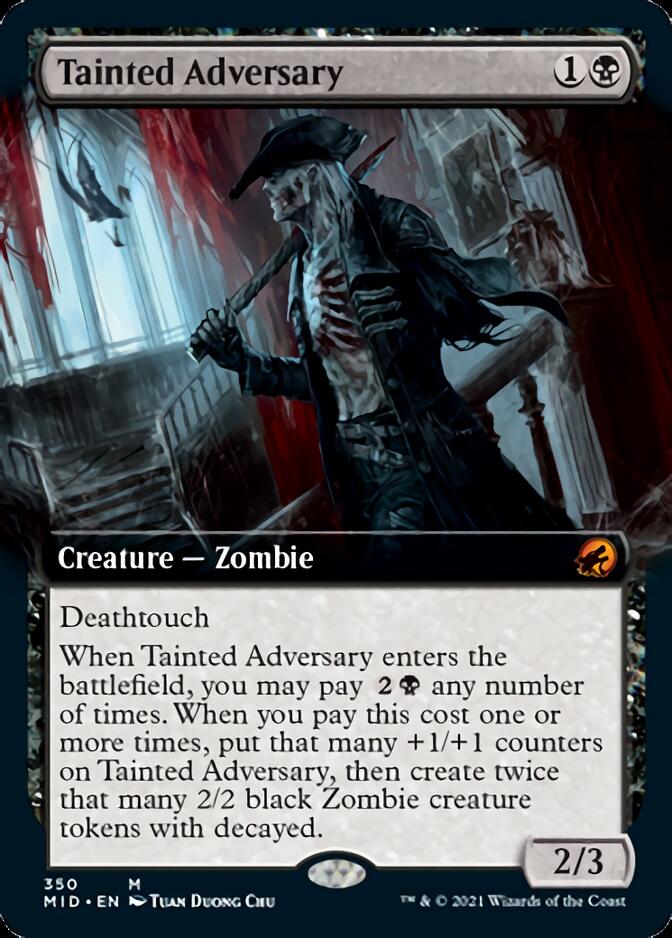 Tainted Adversary (Extended Art) [Innistrad: Midnight Hunt] | Dumpster Cat Games
