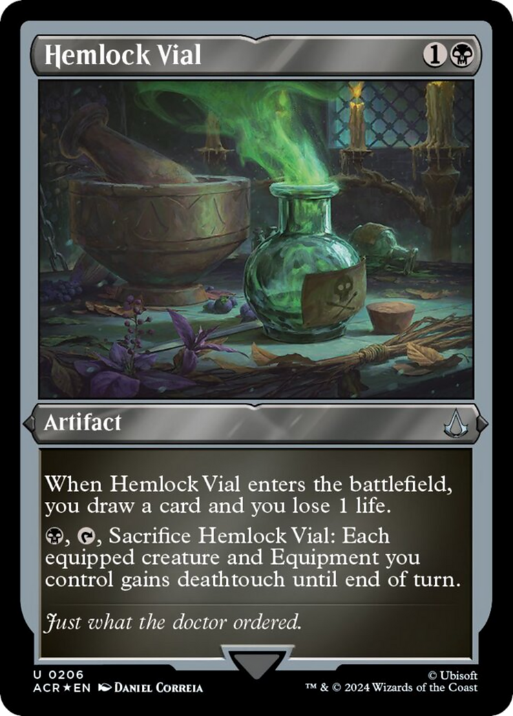Hemlock Vial (Foil Etched) [Assassin's Creed] | Dumpster Cat Games