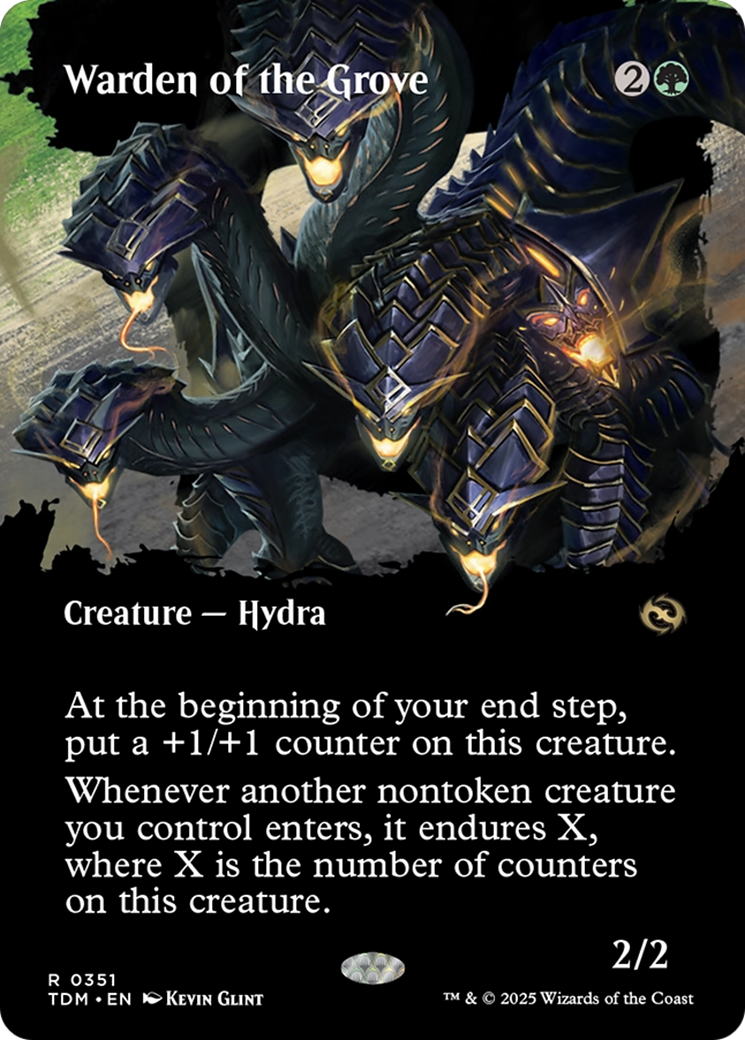Warden of the Grove (Borderless) [Tarkir: Dragonstorm] | Dumpster Cat Games