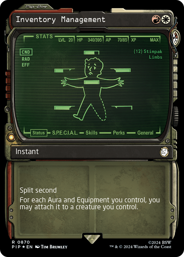 Inventory Management (Showcase) (Surge Foil) [Fallout] | Dumpster Cat Games