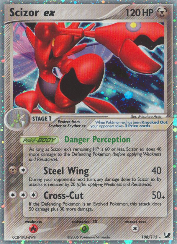 Scizor ex (108/115) [EX: Unseen Forces] | Dumpster Cat Games