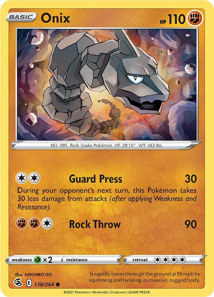 Onix (138/264) [Sword & Shield: Fusion Strike] | Dumpster Cat Games
