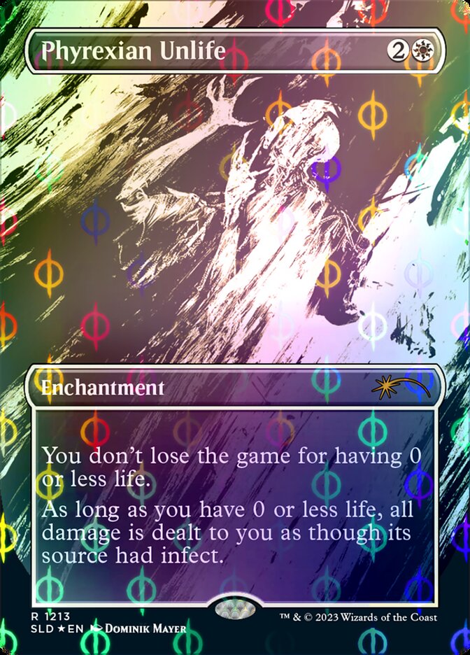 Phyrexian Unlife (Borderless Ichor Step-and-Compleat Foil) [Secret Lair Drop Series] | Dumpster Cat Games