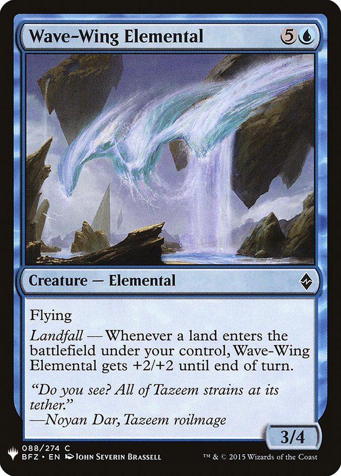 Wave-Wing Elemental [Mystery Booster] | Dumpster Cat Games